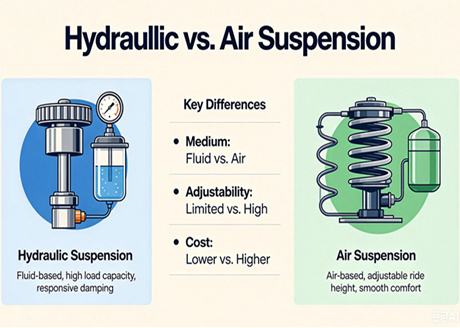 Suspension hydraulique ou pneumatique : laquelle offre le meilleur confort de conduite ?