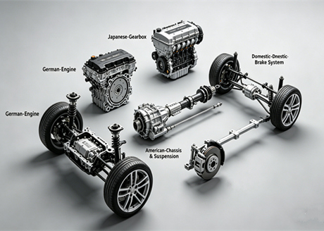 Comparaison des caractéristiques des pièces automobiles allemandes, japonaises, américaines et nationales