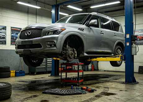 Infiniti QX80 : inspection et réparation. Quel est l'état du châssis ?